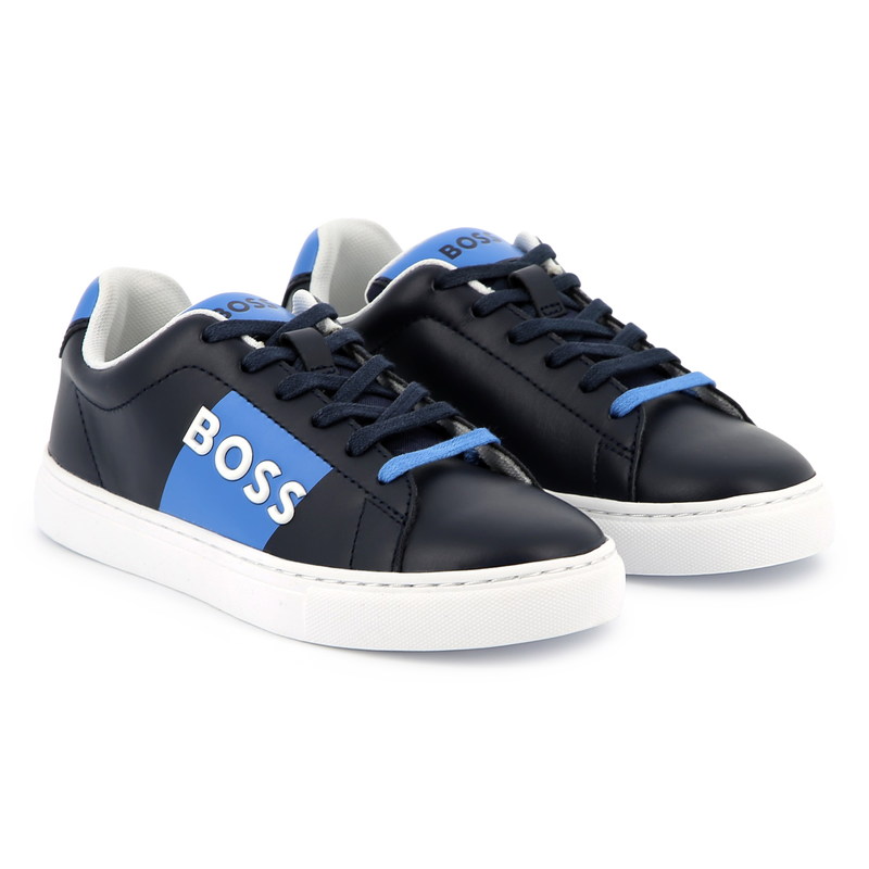 Lace-up leather trainers BOSS 
                        BOY
