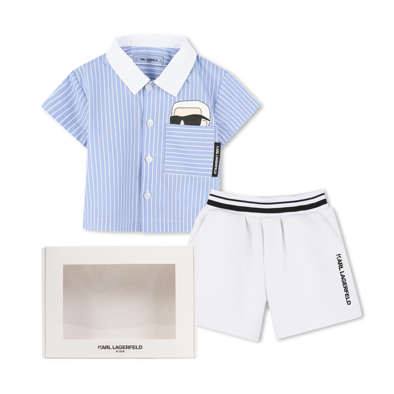 Shorts and shirt set KARL LAGERFELD KIDS 
                        BOY