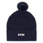 Knitted beanie, NAVY, hi-res
