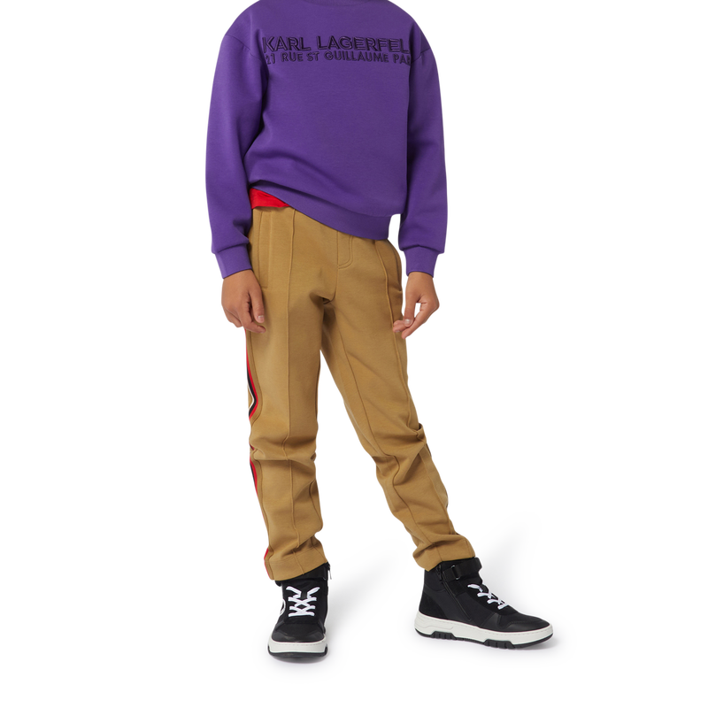 Stripe detail jogging bottoms KARL LAGERFELD KIDS 
                        BOY