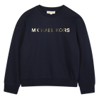 Long-sleeved sweatshirt, NAVY, hi-res