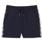 Fleece shorts with pockets, NAVY, hi-res