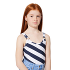 Striped 1-piece bathing suit MICHAEL KORS 
                    GIRL