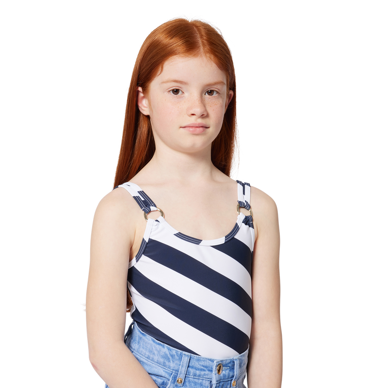 Striped 1-piece bathing suit MICHAEL KORS 
                        GIRL