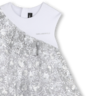 Bi-material ceremonial dress KARL LAGERFELD KIDS 
                    GIRL