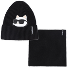 Hat + neck warmer set KARL LAGERFELD KIDS 
                    GIRL