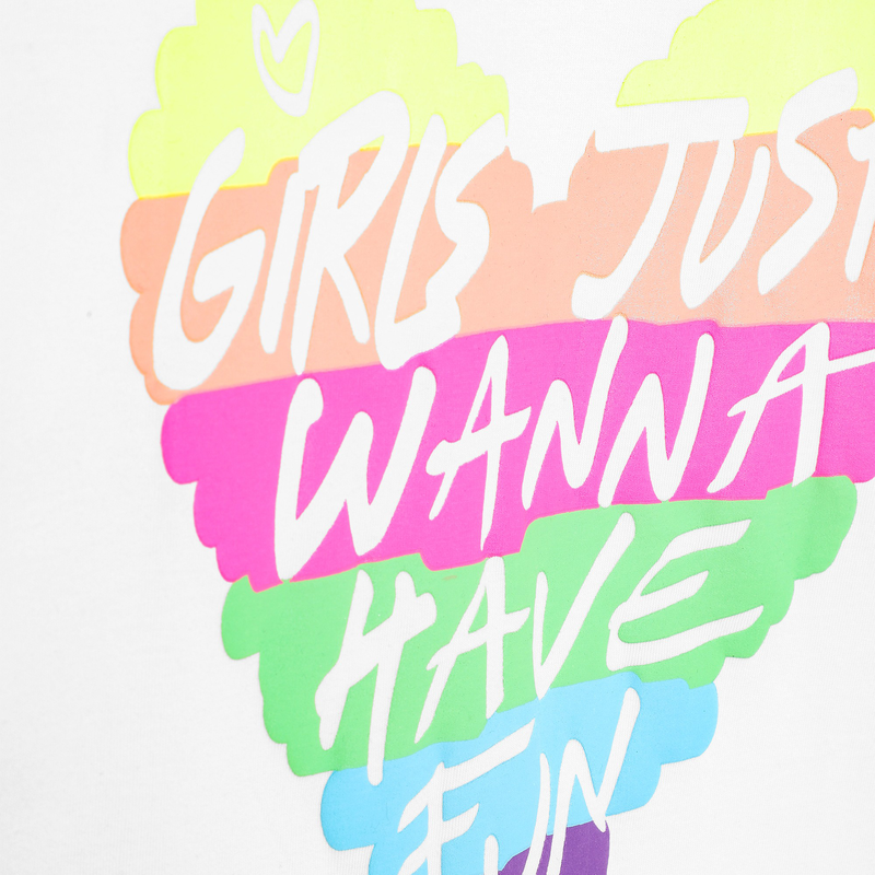 Cotton graphic 3/4 sleeve top