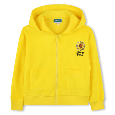 Terry-towelling zip-up jumper KENZO KIDS GIRL