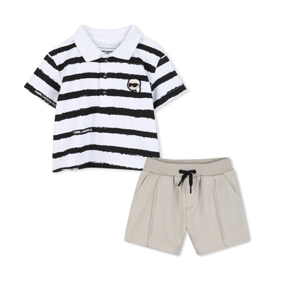 POLO AND SHORTS SET KARL LAGERFELD KIDS BOY