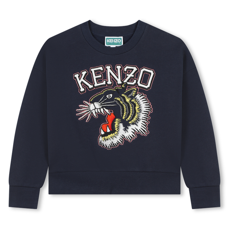 Embroidered cotton sweatshirt KENZO KIDS 
                        GIRL