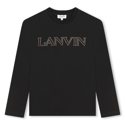 Embroidered logo T-shirt LANVIN BOY