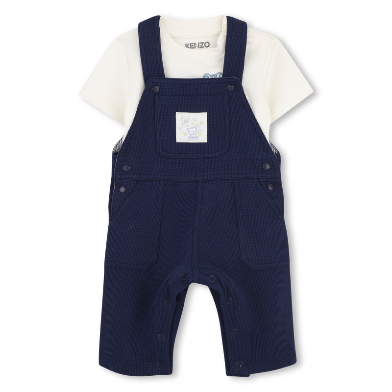 T-SHIRT AND OVERALLS SET KENZO KIDS 
                        BOY