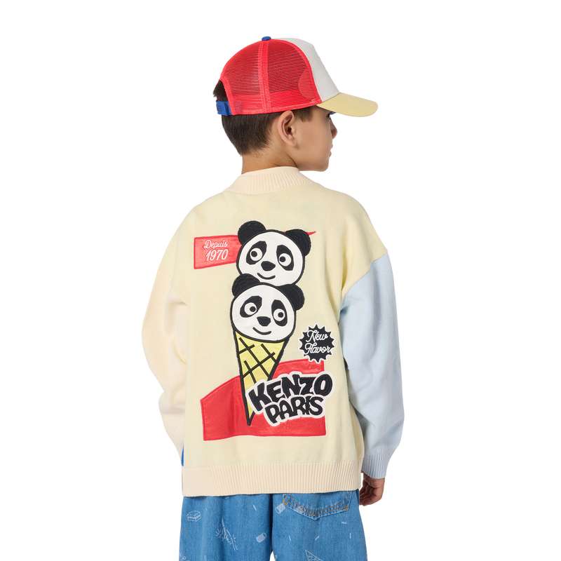 V-NECK KNITTED CARDIGAN KENZO KIDS 
                        BOY