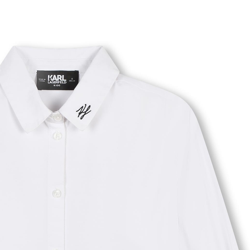 Shirt with logo embroidery KARL LAGERFELD KIDS 
                        GIRL