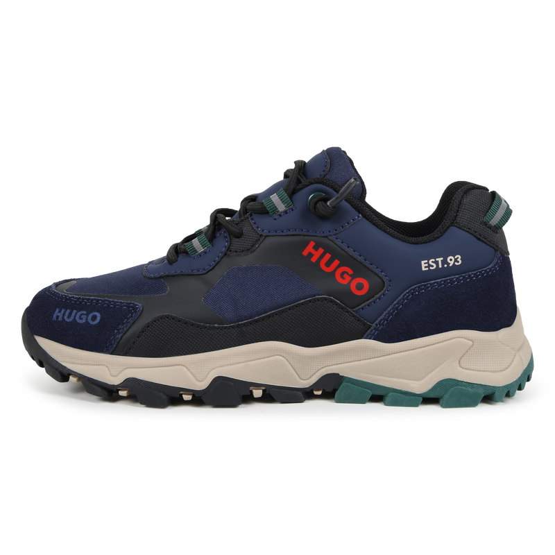 Multi-material trainers HUGO 
                        BOY