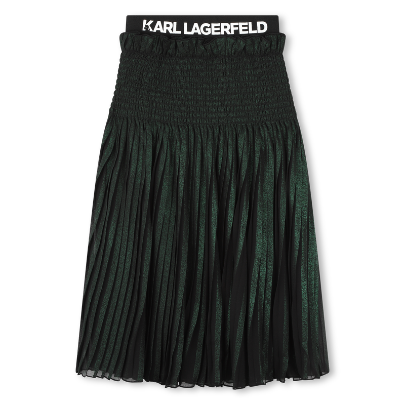 Pleated iridescent midi skirt KARL LAGERFELD KIDS 
                        GIRL