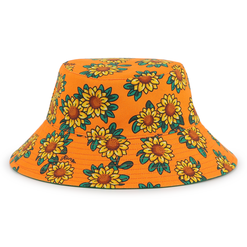 Reversible cotton bucket hat KENZO KIDS 
                        UNISEX