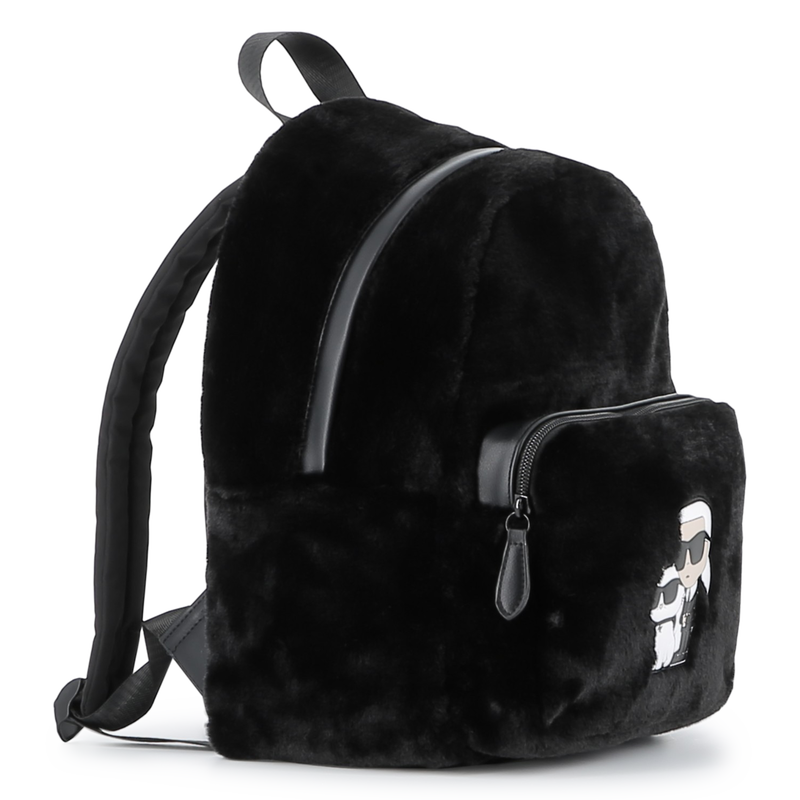 Small backpack made of fluffy fleece KARL LAGERFELD KIDS 
                        GIRL