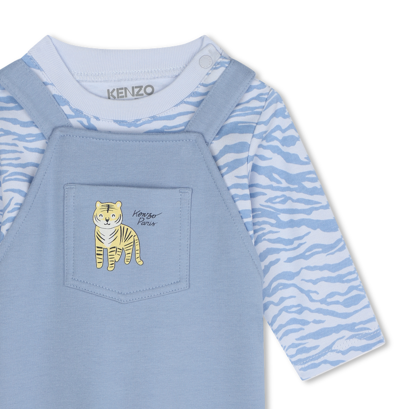 Cotton T-Shirt & Overalls KENZO KIDS 
                        BOY