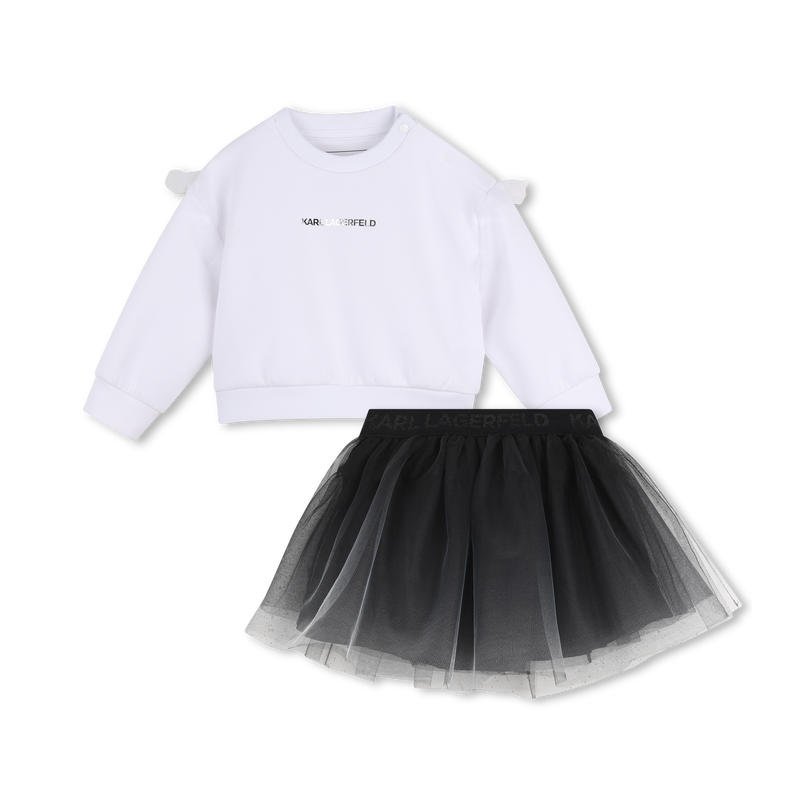 Sweatshirt and skirt set KARL LAGERFELD KIDS 
                        GIRL