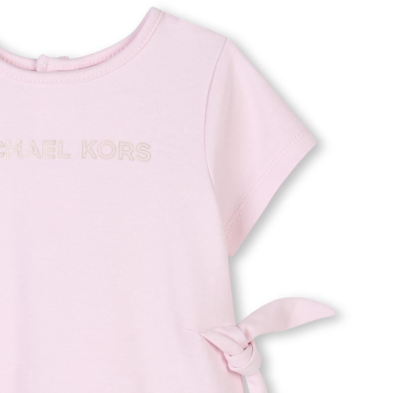 Short-sleeved cotton dress MICHAEL KORS 
                        GIRL
