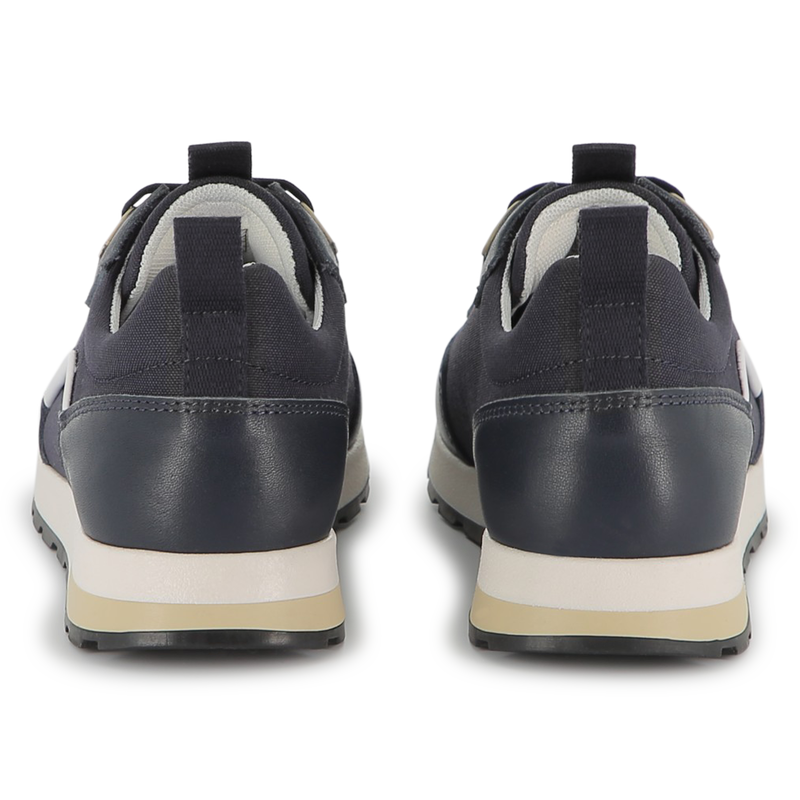 Two-tone lace-up trainers