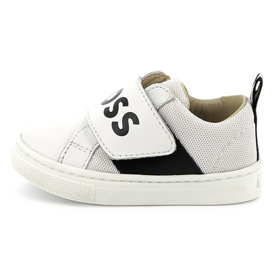 Leather hook-and-loop trainers BOSS BOY