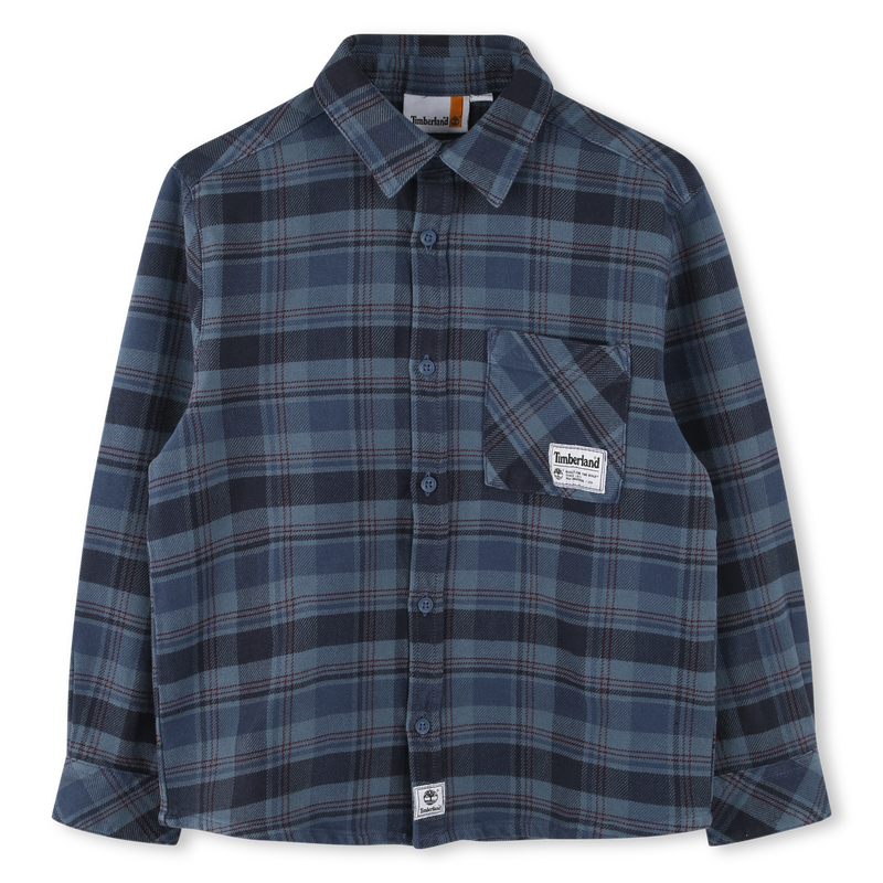 Checked Cotton Shirt Jacket TIMBERLAND 
                        BOY
