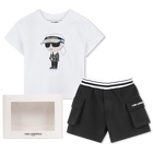 Shorts and T-shirt set KARL LAGERFELD KIDS 
                    BOY