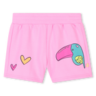 Fleece shorts with motif BILLIEBLUSH 
                    GIRL