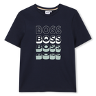 Short-sleeved t-shirt, NAVY, hi-res