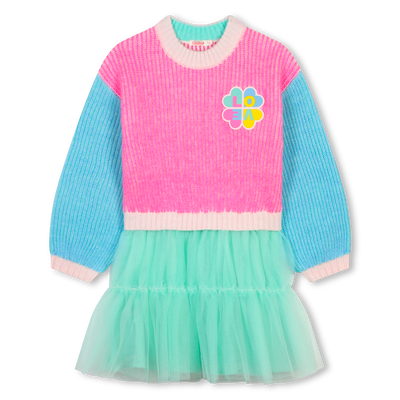 Bi-material dress BILLIEBLUSH GIRL