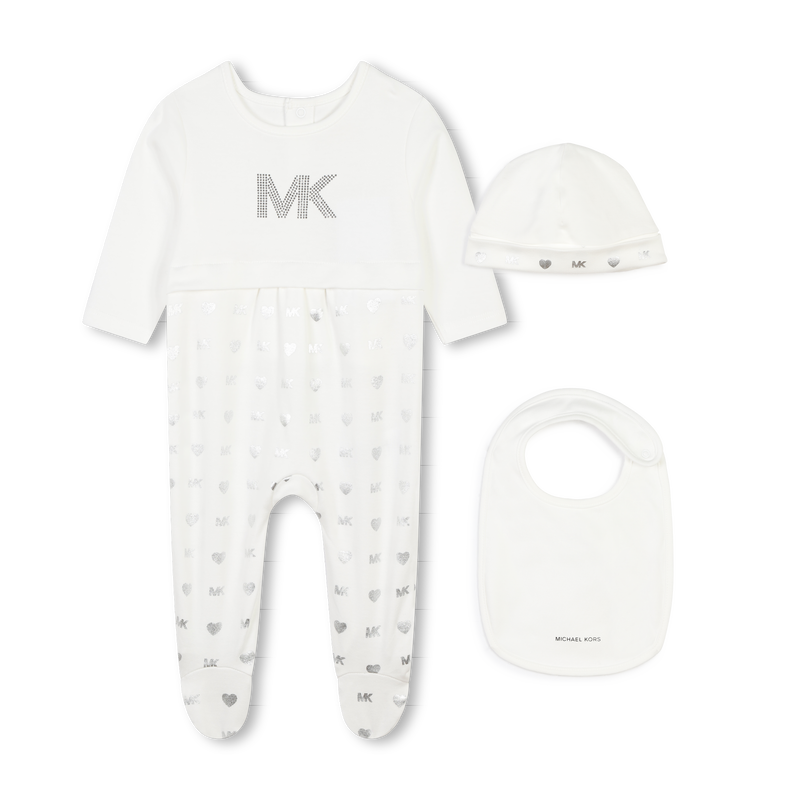 Cotton pyjamas, hat and bib MICHAEL KORS 
                        GIRL