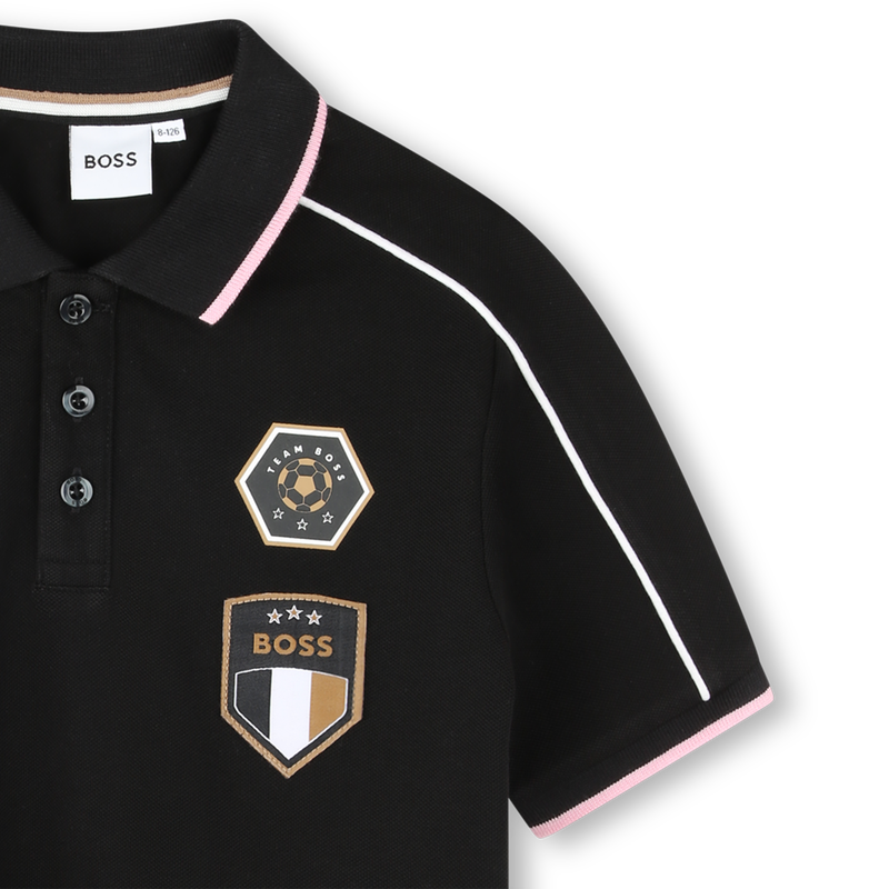 Short-sleeved cotton polo BOSS 
                        BOY