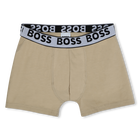 Set of 3 cotton boxer shorts BOSS 
                    BOY