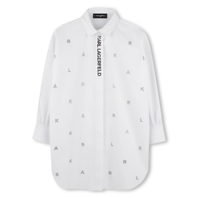 Long-sleeved shirt-dress KARL LAGERFELD KIDS GIRL