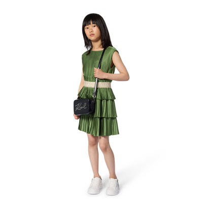 PLEATED SHORT SLEEVE DRESS KARL LAGERFELD KIDS GIRL