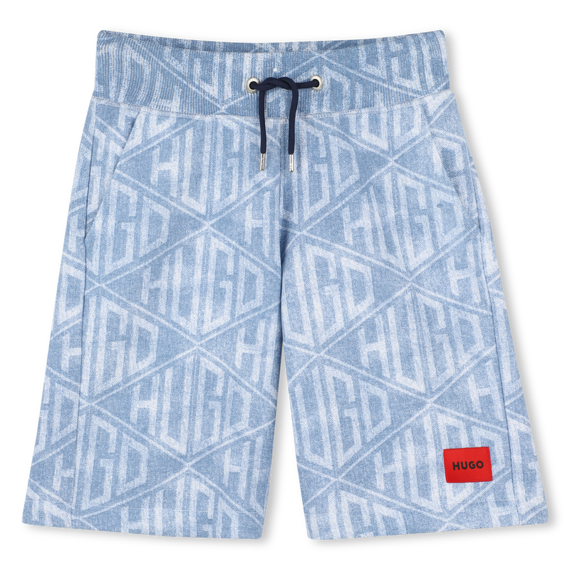 Denim-effect running shorts HUGO 
                        BOY