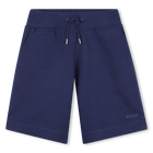 Fleece Bermuda running shorts, MEDIEVAL BLUE, hi-res