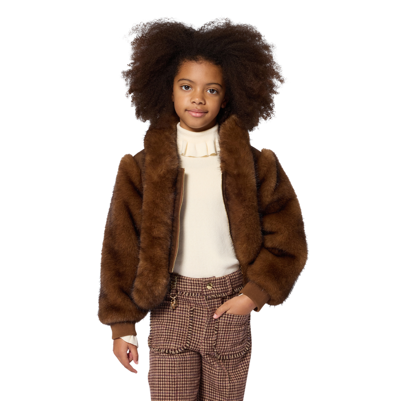 Fuzzy fleece jacket CHLOE 
                        GIRL