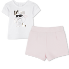 Shorts and T-shirt set KARL LAGERFELD KIDS 
                    GIRL