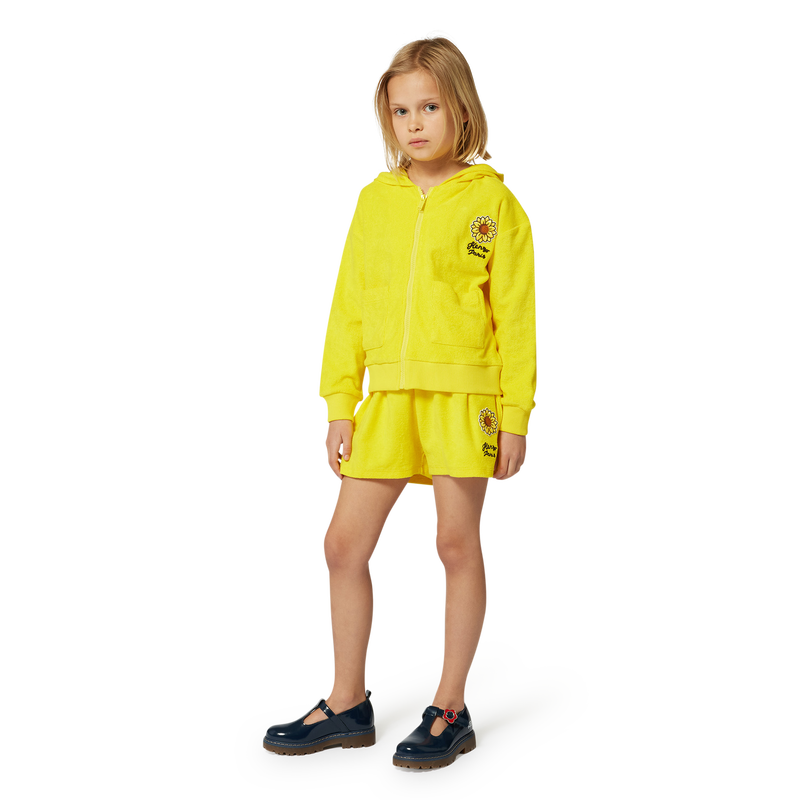 Terry-towelling zip-up jumper KENZO KIDS 
                        GIRL