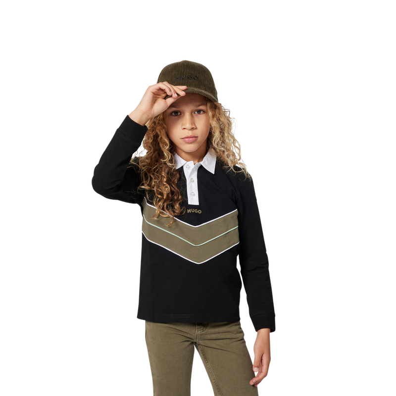 Long-sleeved polo shirt HUGO 
                        BOY