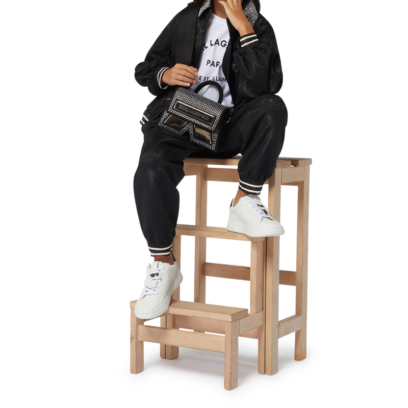 Sweatshirt with jeweled collar KARL LAGERFELD KIDS 
                        GIRL