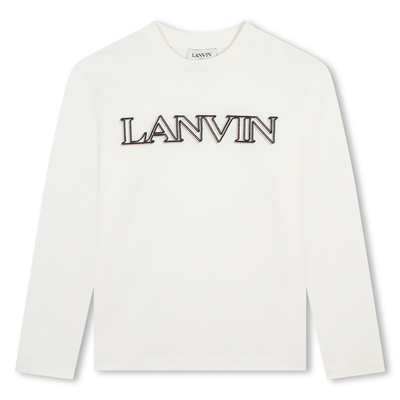 Embroidered logo T-shirt LANVIN BOY