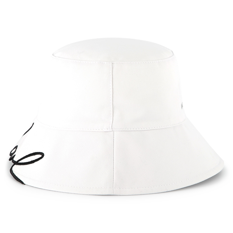 Embroidered cotton bucket hat KARL LAGERFELD KIDS 
                        GIRL