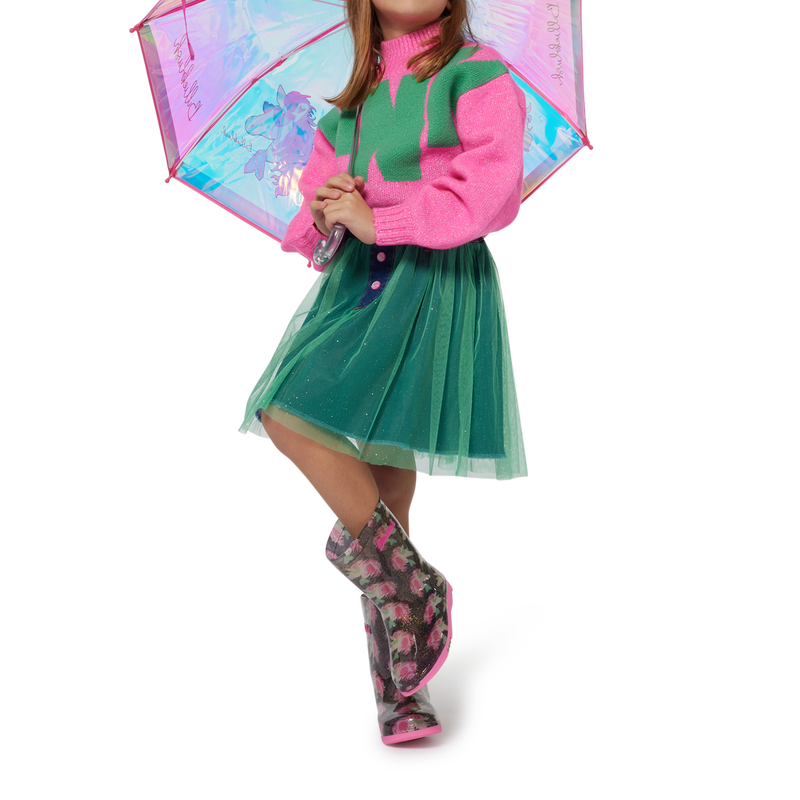 Bi-material press-stud skirt BILLIEBLUSH 
                        GIRL