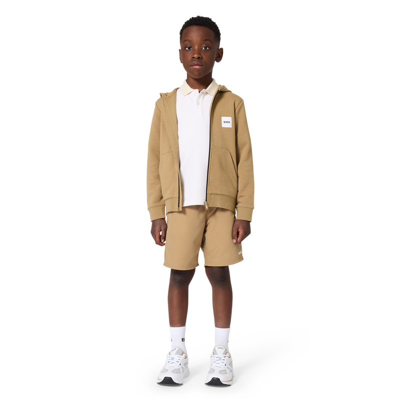 BERMUDA SHORTS IN LIGHTWEIGHT EMBOSSED FABRIC BOSS 
                        BOY