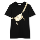 Short-sleeved cotton dress, BLACK, hi-res