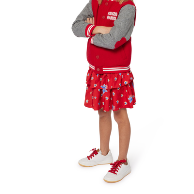 Print skirt with ruffles KENZO KIDS GIRL